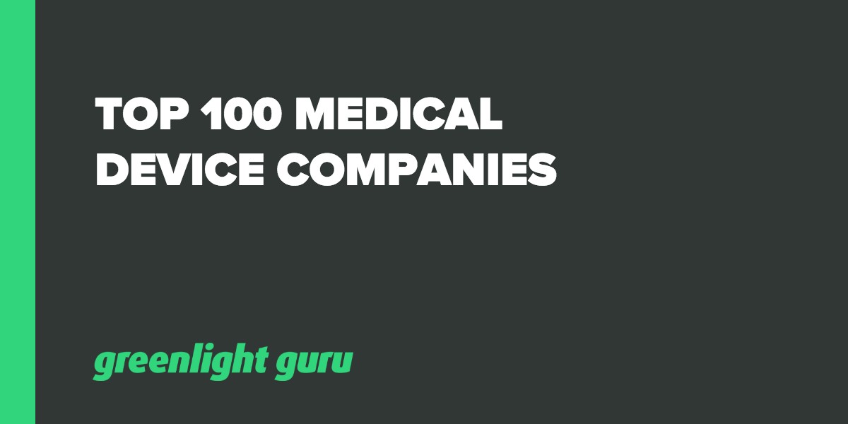 Top 100 Medical Device Companies In The World (Free Chart Included)